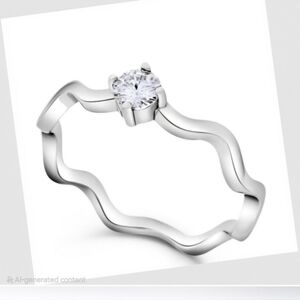 Francis Claire Princess-cut Moissani 0.24 CT, DEF-color Sterling Silver Rhodium